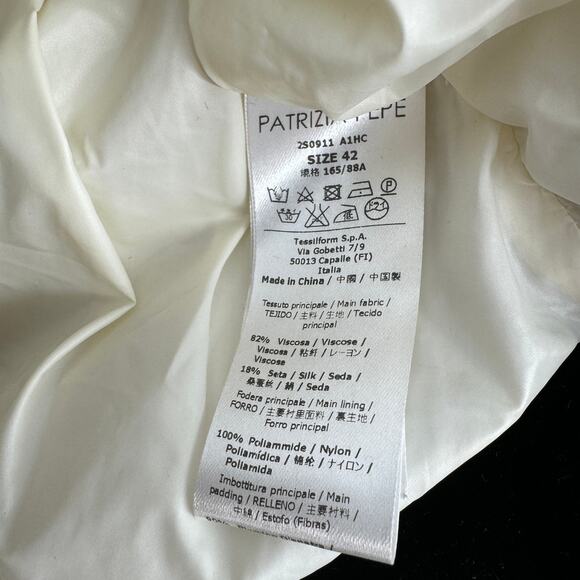 Patrizia Pepe Velvet Padded Quilted Puffer Jacket Black Size 42 = US 6 - Picture 9 of 11